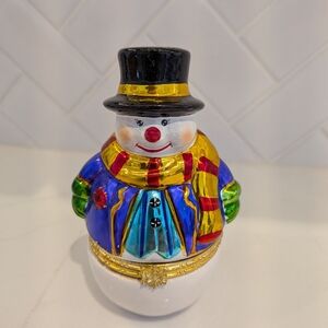 Vintage Christopher Radko Snowman Trinket Box